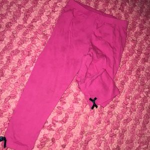 Toddler pink leggings with navy bows size 4T
